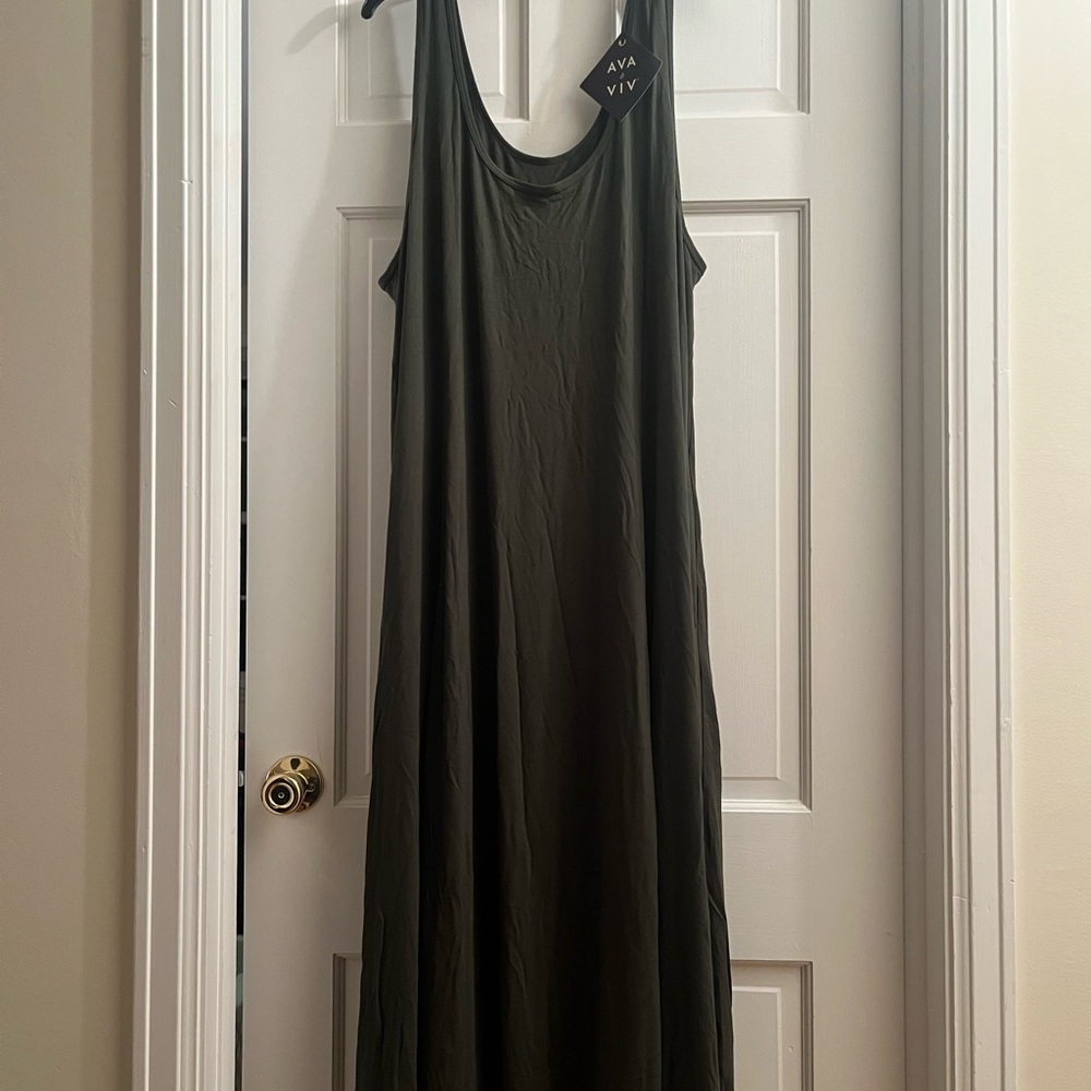 Ava & Viv Dark Green Maxi Dress